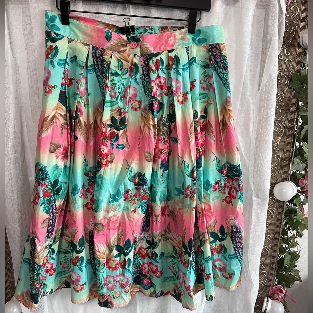 Hell Bunny Peacock skirt L - Picture 3 of 7